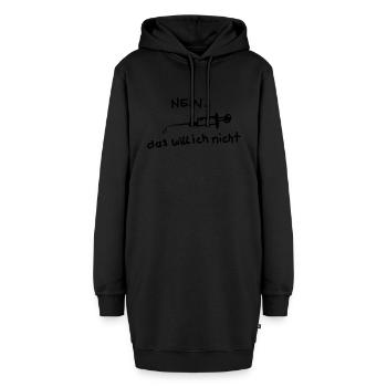 Impfung, nein danke - Hoodie-Kleid - Schwarz - Vorne - AI Model Female 172 light (172cm)