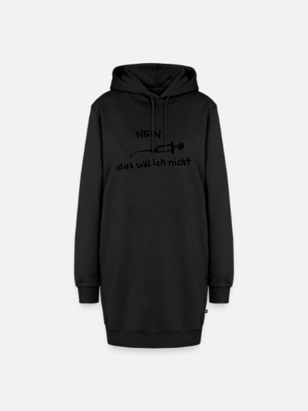 Impfung, nein danke - Hoodie-Kleid - Schwarz