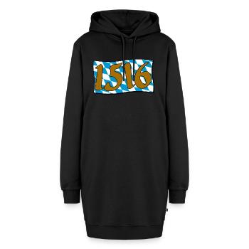 1516 Reinheitsgebot V3 - Hoodie-Kleid - Schwarz - Vorne - AI Model Female 172 light (172cm)