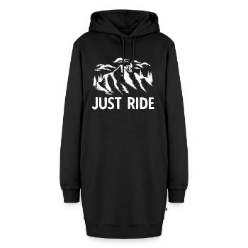 Radler Fahrradtour Vintage Fahrradfahrer Sprüche - Hoodie-Kleid - Schwarz - Vorne