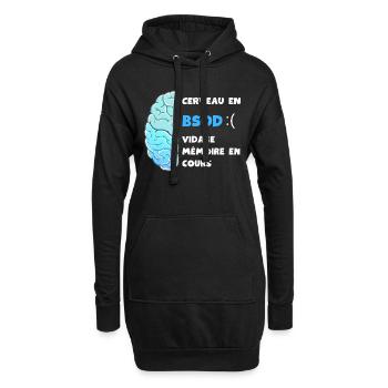 Vidage mémoire en cours. BSOD - Sweat-shirt à capuche long Femme - noir - Devant