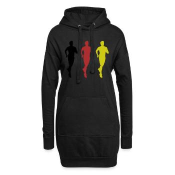 jogging germany - Hoodie-Kleid - Schwarz - Vorne