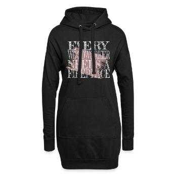 Arbre drôle artisans design geek menuiserie - Sweat-shirt à capuche long Femme - noir - Devant