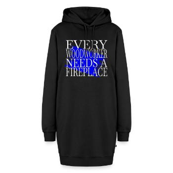 funny carpenter quotes - Hoodie-Kleid - Schwarz - Vorne