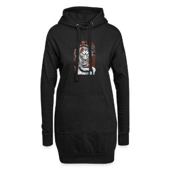 2024 Année du Dragon 2024 Année du Dragon - Sweat-shirt à capuche long Femme - noir - Devant