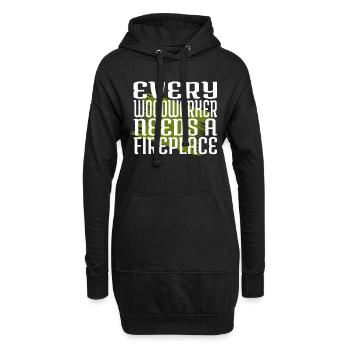 Cadeau charpentier a vu le cadeau des charpentiers - Sweat-shirt à capuche long Femme - noir - Devant