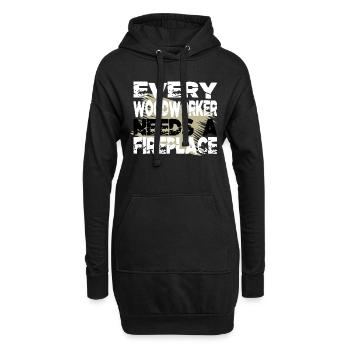 present funny proud carpenter skull tshirts - Hoodie-Kleid - Schwarz - Vorne