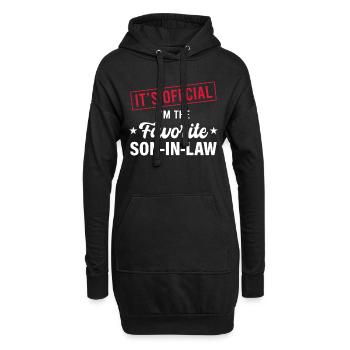Lieblingsschwiegersohn, Schwiegermutter oder Schwiegervater - Hoodie-Kleid - Schwarz - Vorne