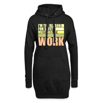 C’est drôle que je sois la raison des réunions de sécurité au travail - Sweat-shirt à capuche long Femme - noir - Devant