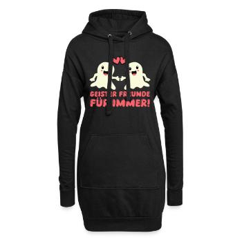 ghosts friends for ever - Hoodie-Kleid - Schwarz - Vorne