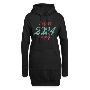 Vintage 2024 edition - Sweat-shirt à capuche long Femme - noir - Devant