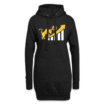 Bitcoin Crypto Next Big Power Bullrun Go Up - Hoodie-Kleid - Schwarz - Vorne