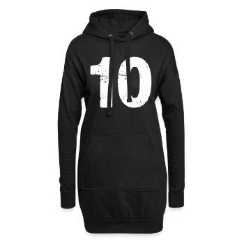 10 - Hoodie-Kleid - Schwarz - Vorne