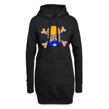 Mr Sir Mr Beard Skull Skull Bone Skeleton - Hoodie Dress - black - Front