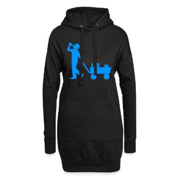 Fête des pères - Sweat-shirt à capuche long Femme - noir - Devant