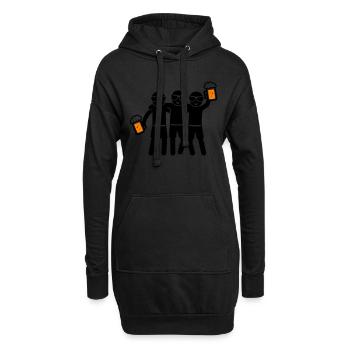 Party Team Bier Gruppe - Hoodie-Kleid - Schwarz - Vorne