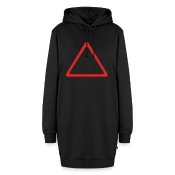 Warning - Hoodie Dress - black - Front