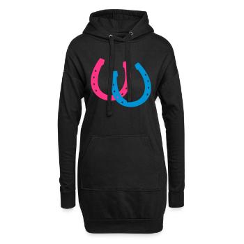 Pony Horse Riding Horseshoes Rider - Sweat-shirt à capuche long Femme - noir - Devant