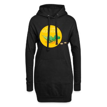 Keine Arme, keine Kekse, Dino - Hoodie-Kleid - Schwarz - Vorne