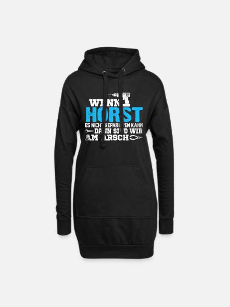 HORST - kann es reparieren - Hoodie-Kleid - Schwarz