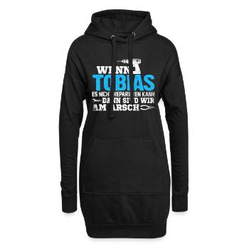 TOBIAS - kann es reparieren - Hoodie-Kleid - Schwarz - Vorne