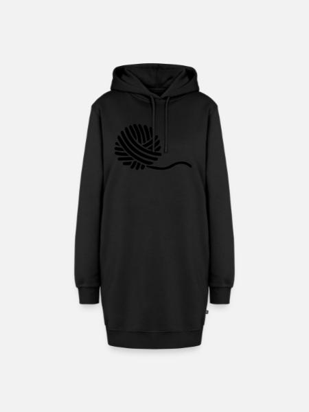 Wool Silhouette - Hoodie-Kleid - Schwarz