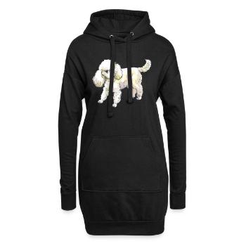 Pudel - Hoodie-Kleid - Schwarz - Vorne