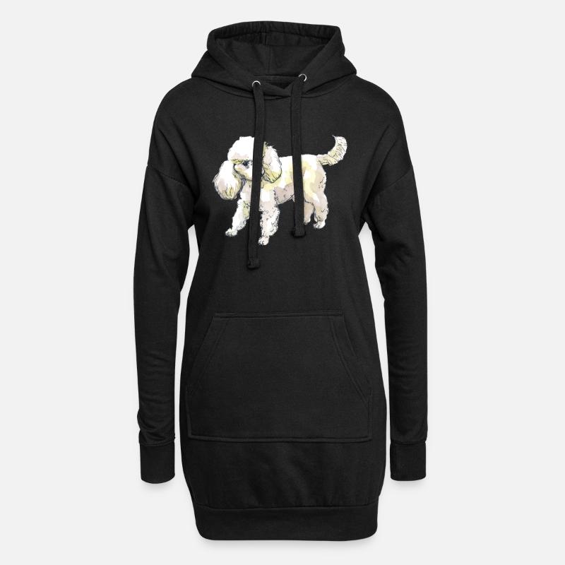 Pudel - Hoodie-Kleid - Schwarz