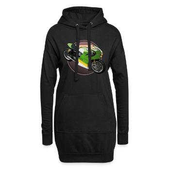 Moto de sport - Sweat-shirt à capuche long Femme - noir - Devant