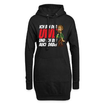 Ich bin der Uwe und bin auch dabei - Hoodie-Kleid - Schwarz - Vorne
