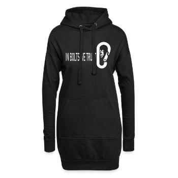 Bouldern Klettern Climbing - Hoodie-Kleid - Schwarz - Vorne