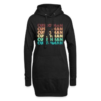 School Custodian Janitor Silhouette - Hoodie-Kleid - Schwarz - Vorne