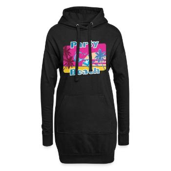 Cooles Party Shirt Sommer Strand Urlaub Geschenk - Hoodie-Kleid - Schwarz - Vorne