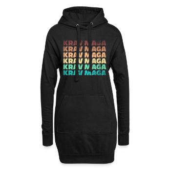 Martial Arts Self Defense Krav Maga - Hoodie-Kleid - Schwarz - Vorne