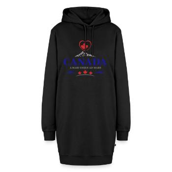 Kanada Vancouver Montreal Toronto Maple Leaf Herz - Hoodie-Kleid - Schwarz - Vorne
