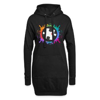 Autismus Kampf Aufklärung Autist Autisten Puzzle - Hoodie-Kleid - Schwarz - Vorne