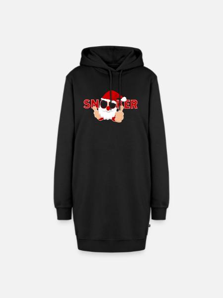 Snooker Funny Christmas Billard mit sunglasses - Hoodie-Kleid - Schwarz