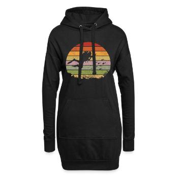 Plongée Plongée Sous-marine Rétro Vintage - Sweat-shirt à capuche long Femme - noir - Devant