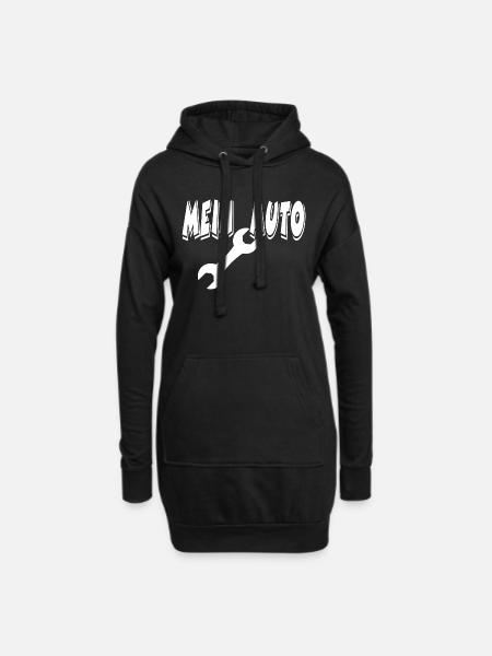 Auto - Hoodie-Kleid - Schwarz