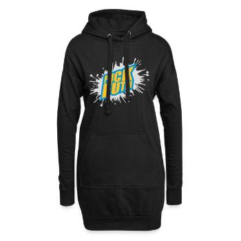 Conception du logo Puck Futin - Sweat-shirt à capuche long Femme - noir - Devant