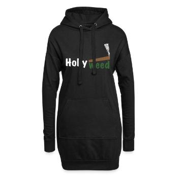 HollyWeed white - Hoodie-Kleid - Schwarz - Vorne