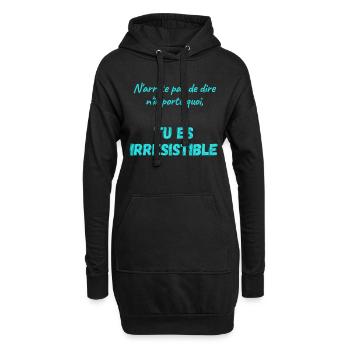 N'arrête pas de dire n'importe quoi... - Sweat-shirt à capuche long Femme - noir - Devant