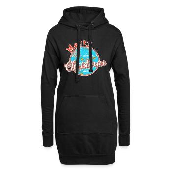 Merry christmas xmas - Hoodie-Kleid - Schwarz - Vorne