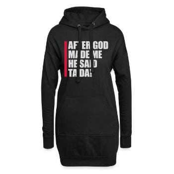 Après que Dieu m’ait fait - Sweat-shirt à capuche long Femme - noir - Devant