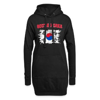 Les Coréens et la fierté Corée du Sud - Sweat-shirt à capuche long Femme - noir - Devant