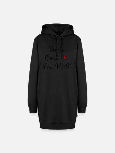 Beste Oma der Welt - Hoodie-Kleid - Schwarz