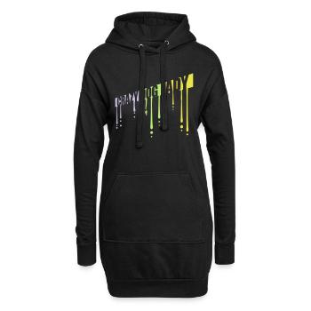 crazy dog lady Zitat - Hoodie-Kleid - Schwarz - Vorne