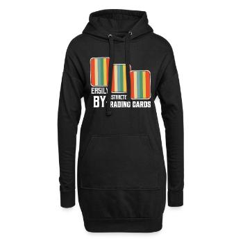 Easily Distracted By Trading Cards Funny TCG Card - Hoodie-Kleid - Schwarz - Vorne