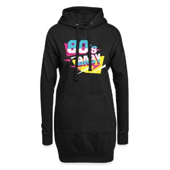 80s Baby - Hoodie Dress - black - Front
