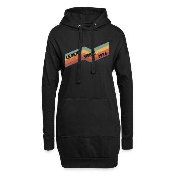 1974 - Hoodie Dress - black - Front